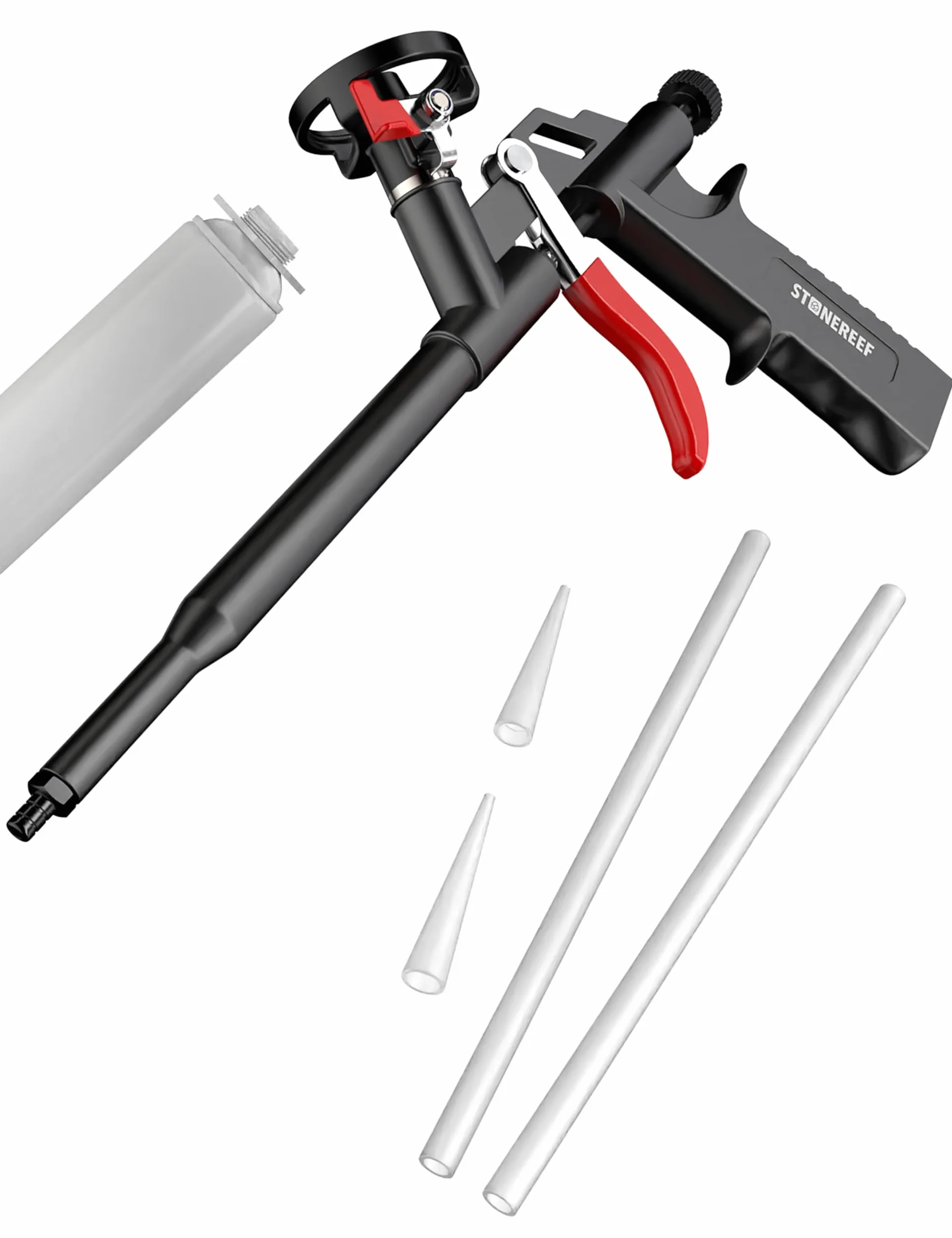 Pistolet dozujący do pianki PU metalowy z powłoką teflonową ergonomiczny precyzyjne nakładanie pianki budowlanej montażowej