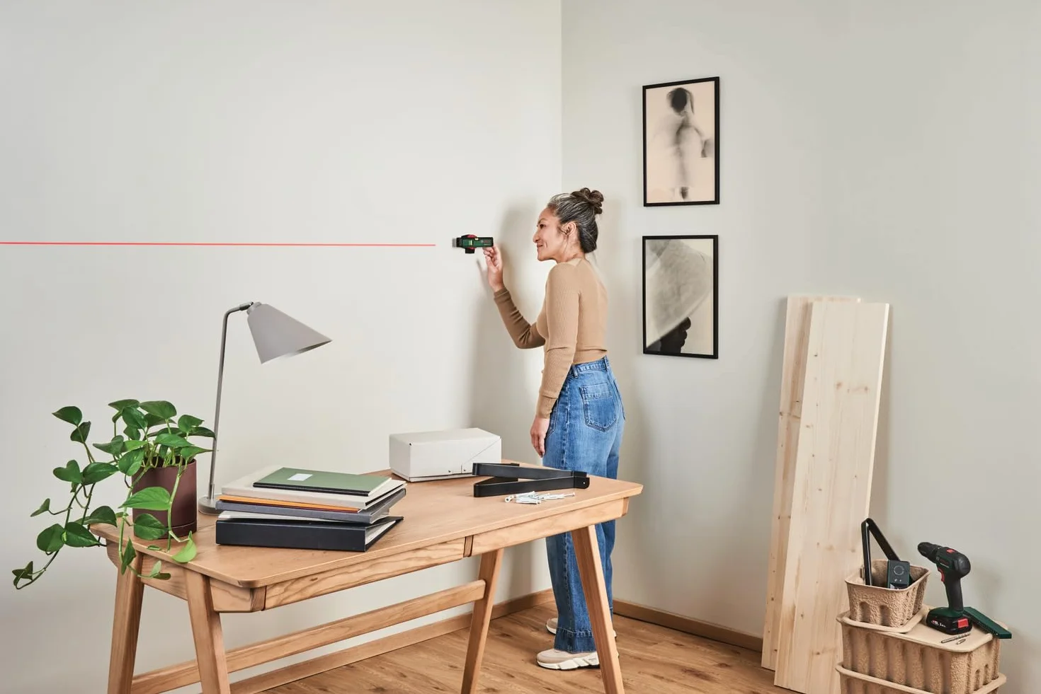 Bosch UniversalWallLevel Poziomica laserowa liniowa punktowa do 20 m
