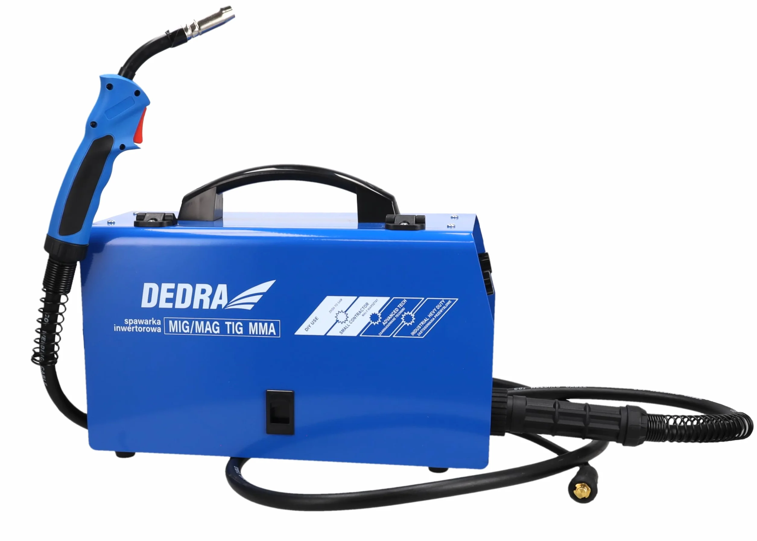 DEDRA Spawarka Inwerterowa 200 A IGBT MIG/MAG TIG MMA Hot Start Anti Stick ARC Force LCD