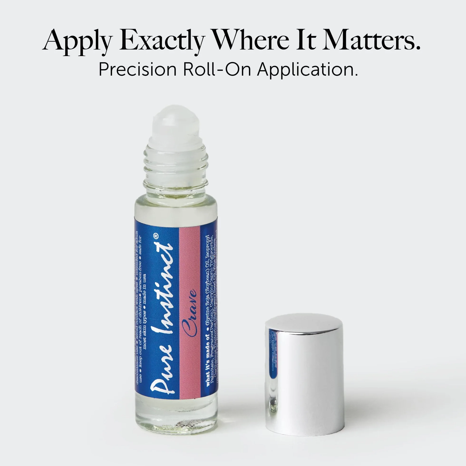 Pure Instinct CRAVE Roll-On The Original Pheromone Infused Essential Oil Perfume Cologne – Dla Niej – TSA Ready 0,34 uncji