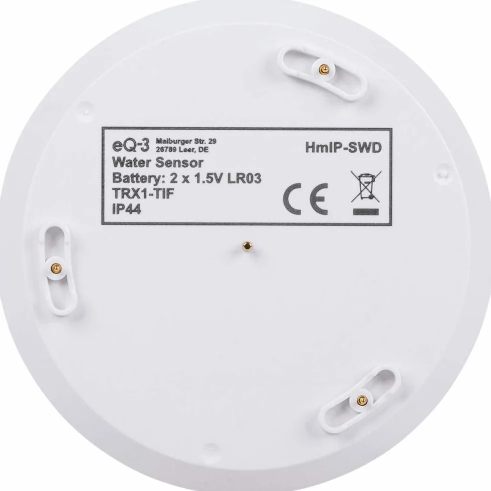 Homematic IP Smart Home 151694A0 czujnik wody, niezawodny alarm na smartfonie w przypadku wilgoci i wody, 151694A0