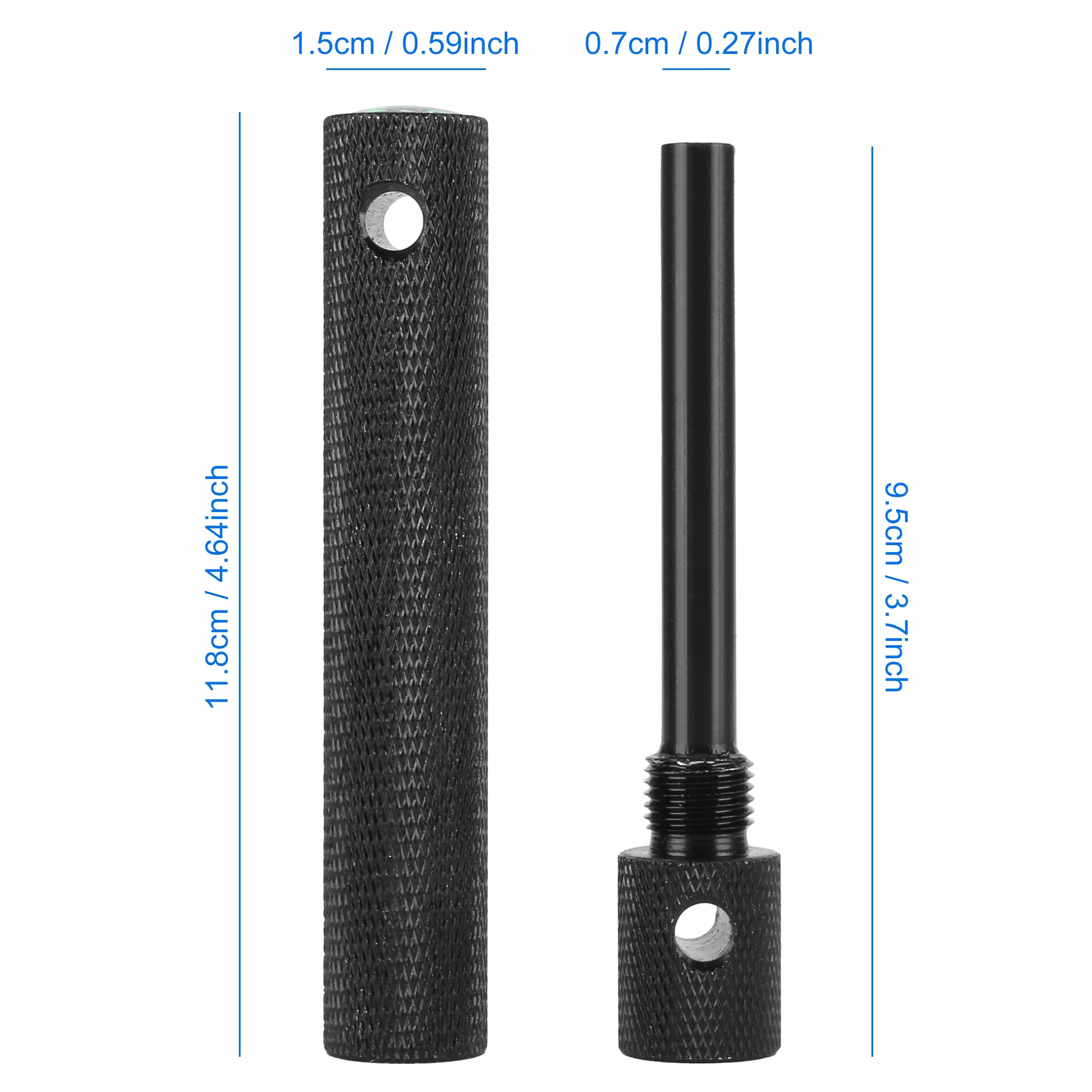 Krzesiwo krzesiwo w wytrzymałej aluminiowej obudowie w kolorze srebrnym lub czarnym, długość 6 cm 9000