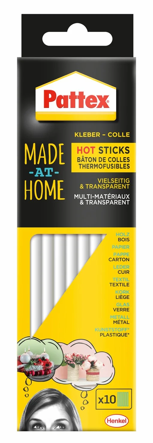 Pattex Hot Sticks 2042426 Klej, Przezroczysty, 10 Sztuk