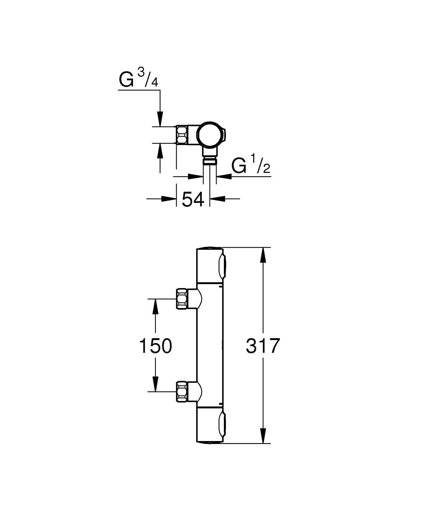 Grohe Precision Flow Bateria Srebrny 35 x 11,5 x 10,5 cm