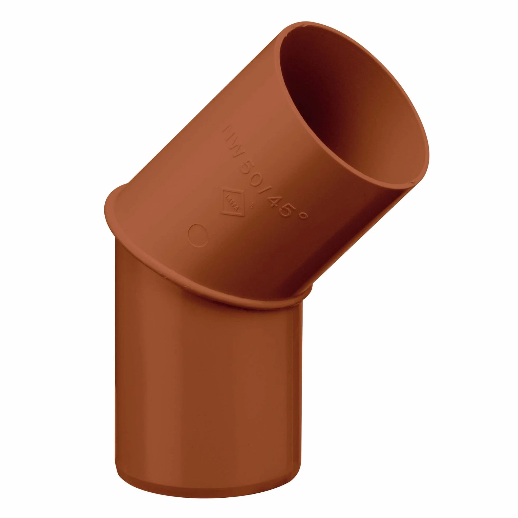 INEFA Kolanko rury spustowej 45 stopni PVC 85mm Brązowy