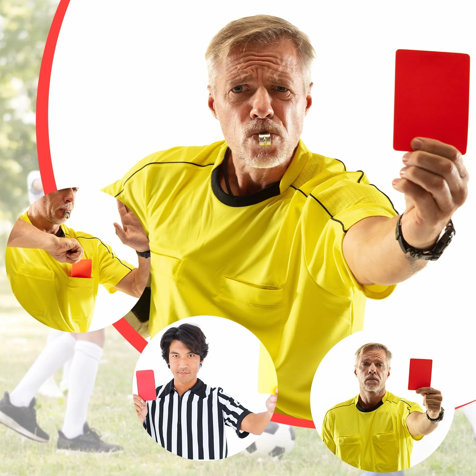 Tyqour 10 sztuk kart sędziowskich do piłki nożnej, żółte i czerwone kartki, sędziowie, czerwona i żółta kartka piłkarska, narzędzie do meczów piłki nożnej na zawody