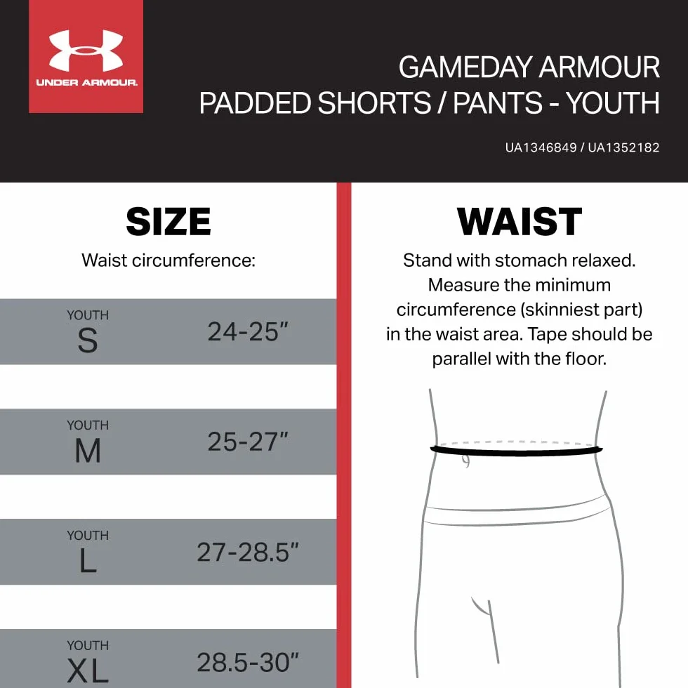 Gameday Armour 5-Pad Girdle Youth Black XL