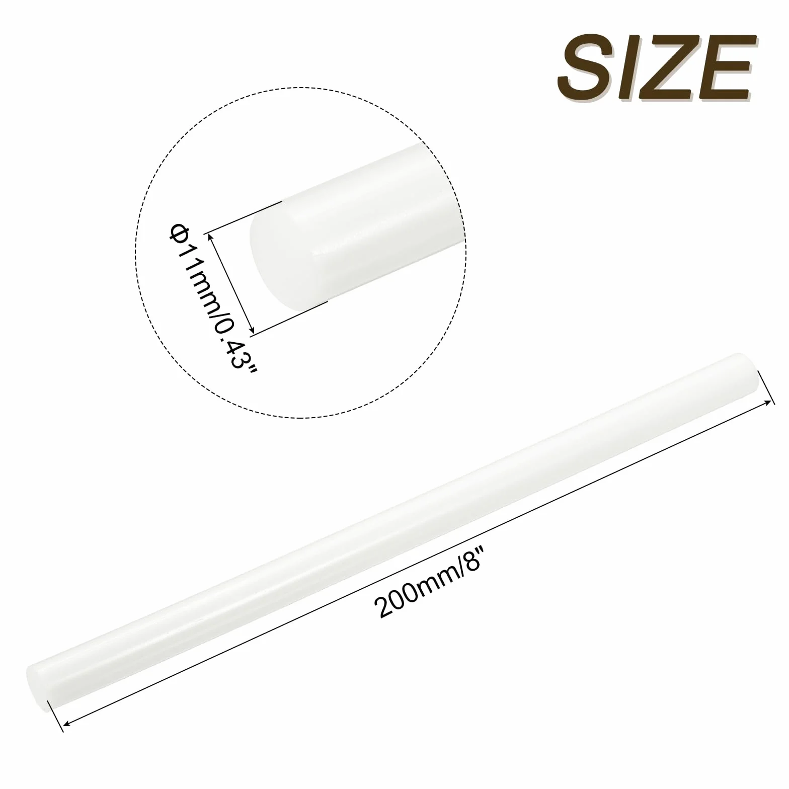 QUARKZMAN wkłady do klejenia na gorąco 11 mm x 100 mm kolorowe pałeczki 12 sztuk