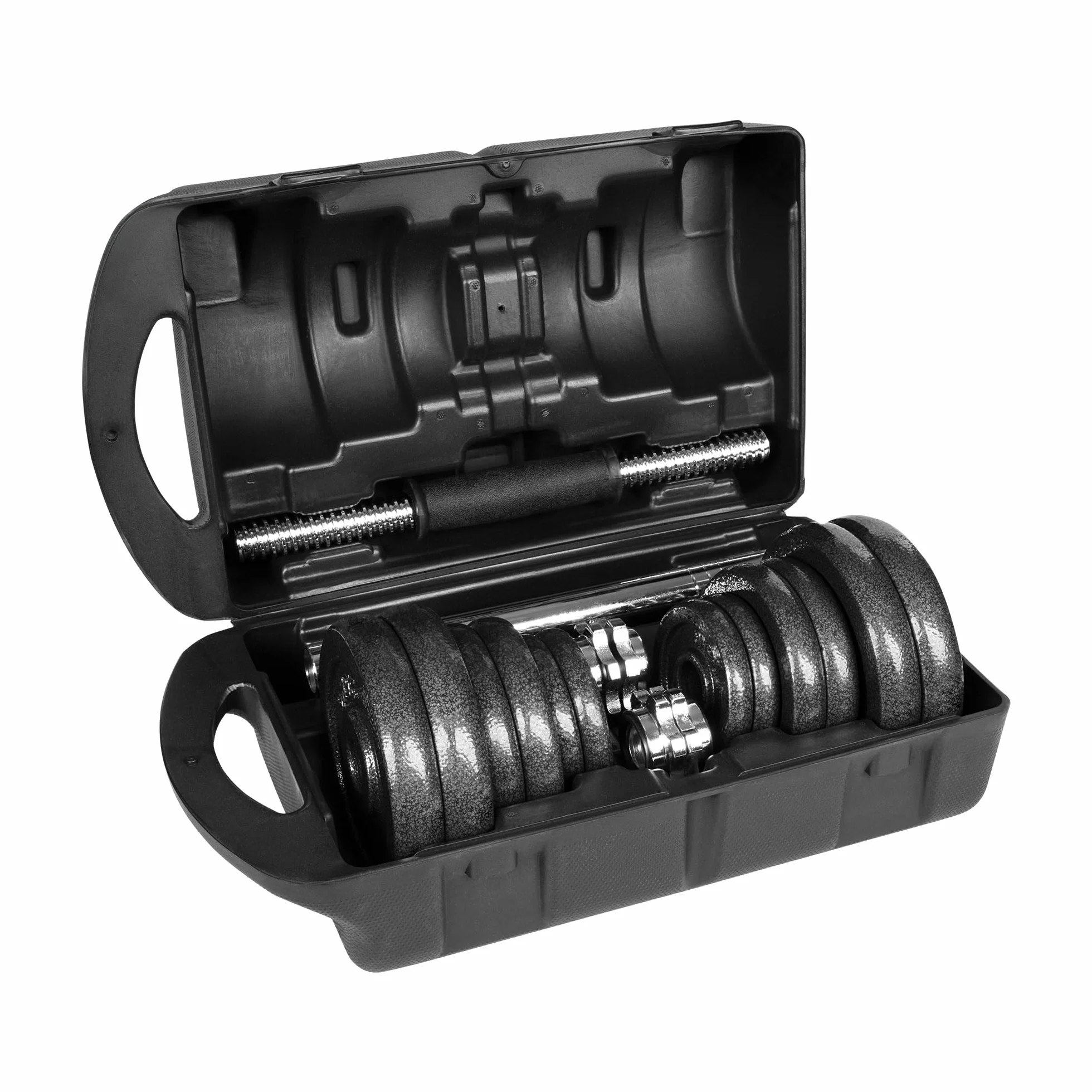 Rebel Electro Hantle Żeliwne w Walizce z Gryfem Zestaw 20kg Regulowane RBA-2327-20