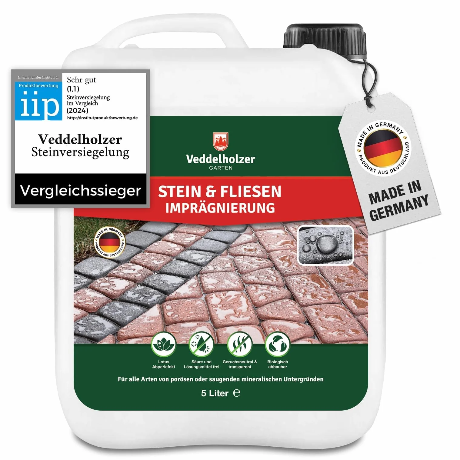 Veddelholzer 5 L Impregnacja do kamienia na zewnątrz, granit, cegła klinkierowa, kamień naturalny