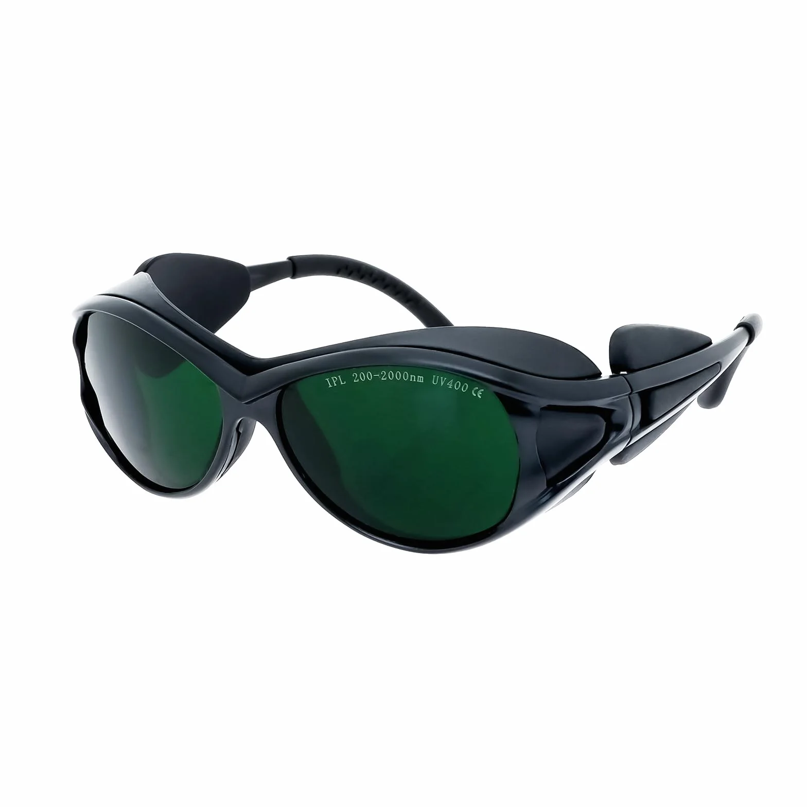 MCWlaser Okulary ochronne do terapii światłem czerwonym i niebieskim LED, UV400, 200-2000 nm, IPL, laserowe