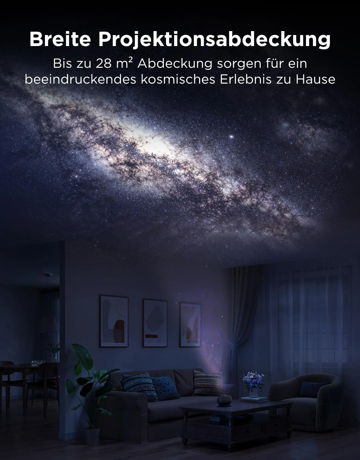 Govee Projektor LED gwiaździstego nieba, planetarium, 8 dysków filmowych, 20 trybów scenerii, 21+ białych szumów, kompatybilny z Alexą, obrót 360°, lampka nocna z timerem