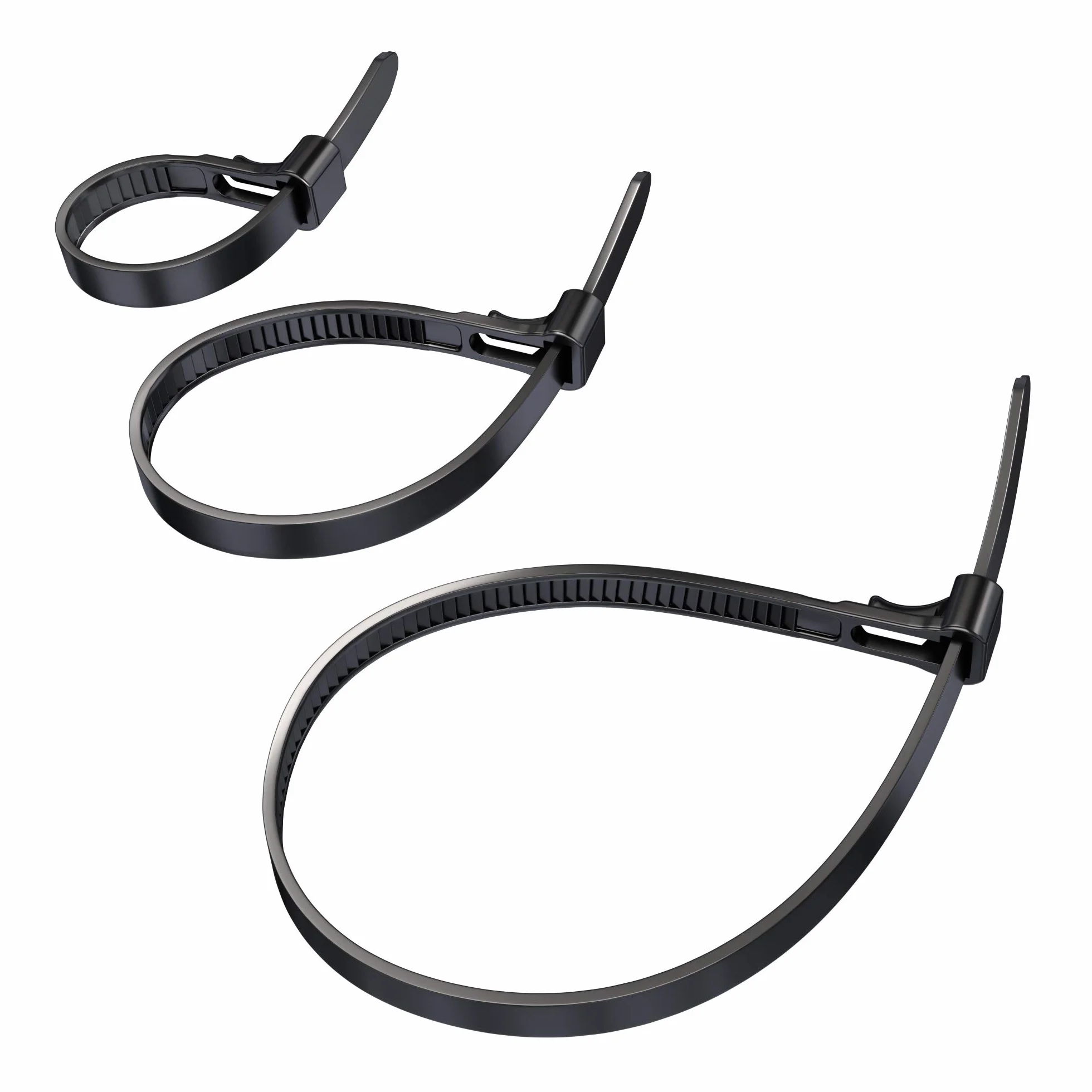 KabelDirekt TOP Series opaski kablowe wielokrotnego użytku 100-200 mm 3×40 szt. czarny