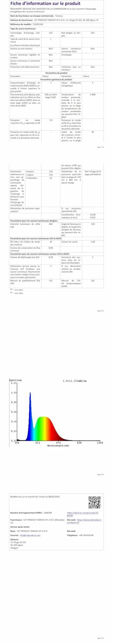 Tomosu Bardzo płaski wpuszczany reflektor LED 7W 700lm IP44 zimna biel 6000K otwór Φ95-105mm AC220-240V zestaw 2