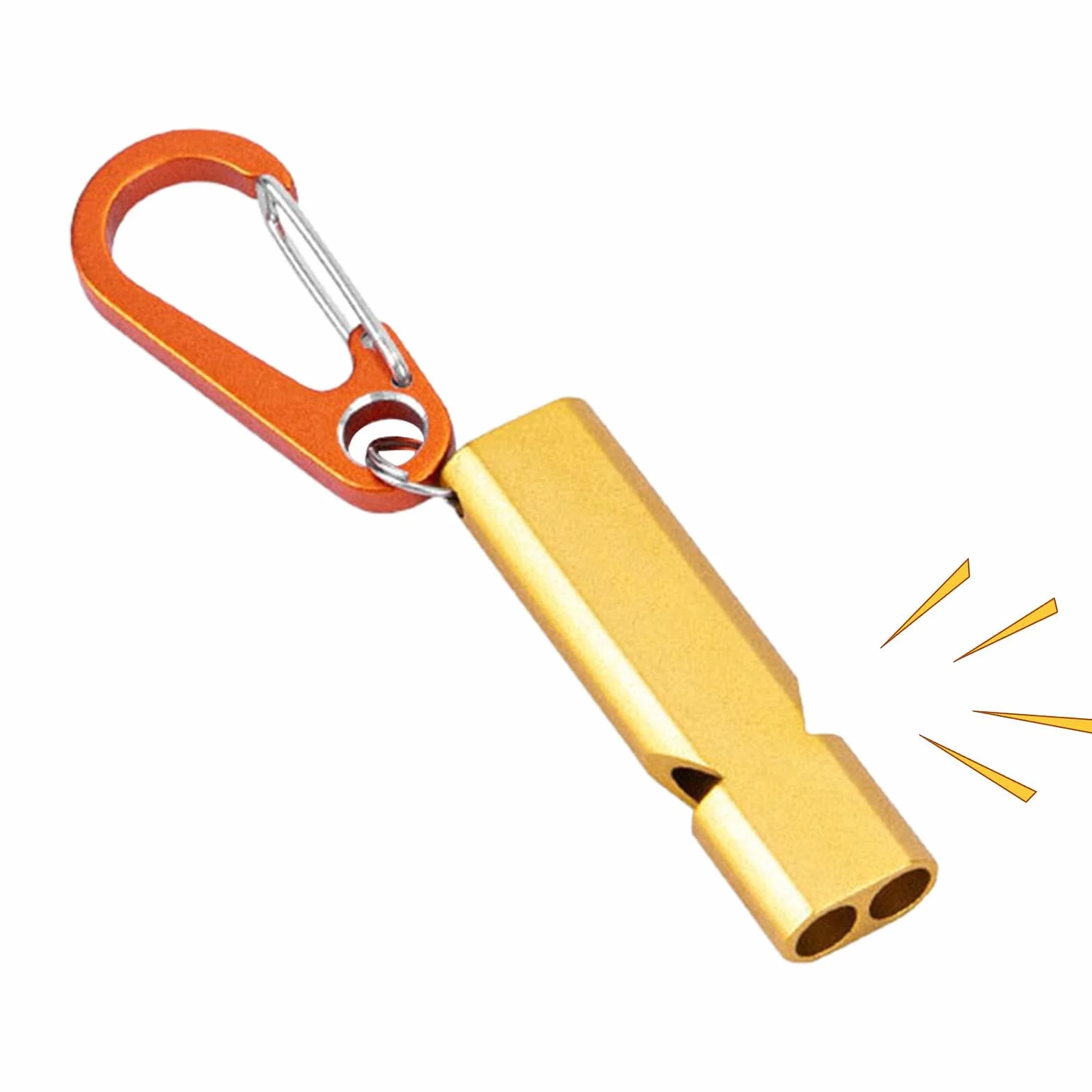 Outdoor Safety Whistle, Mountain Whistle, High Decibel Whistles, Compact Portable, Double Tube Safety Whistle for Hiking, Camping, Fishing, High Decibel, 5.3x1.4cm