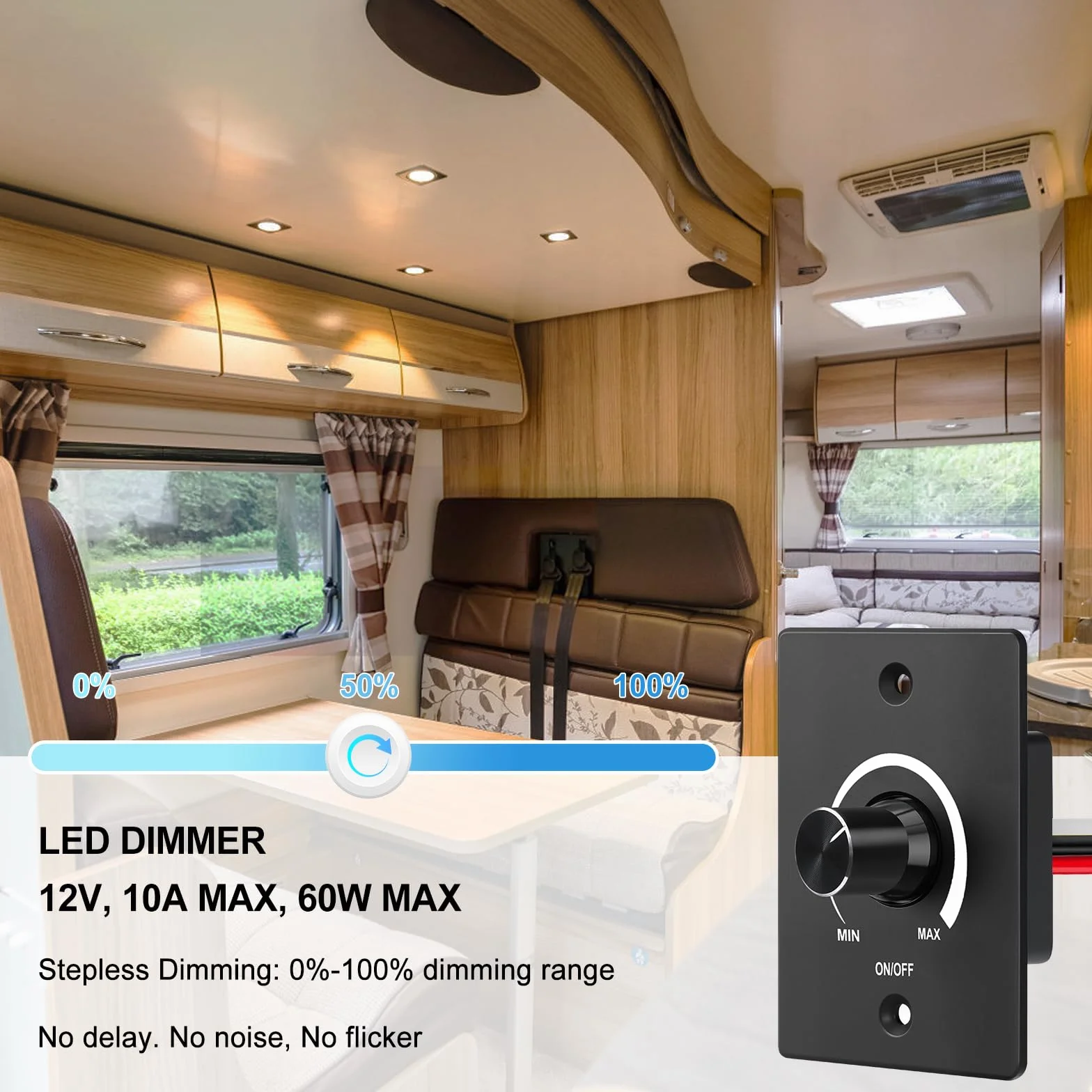 Ściemniacz LED 12V 5A PWM DC Bezstopniowy 3 Przewody