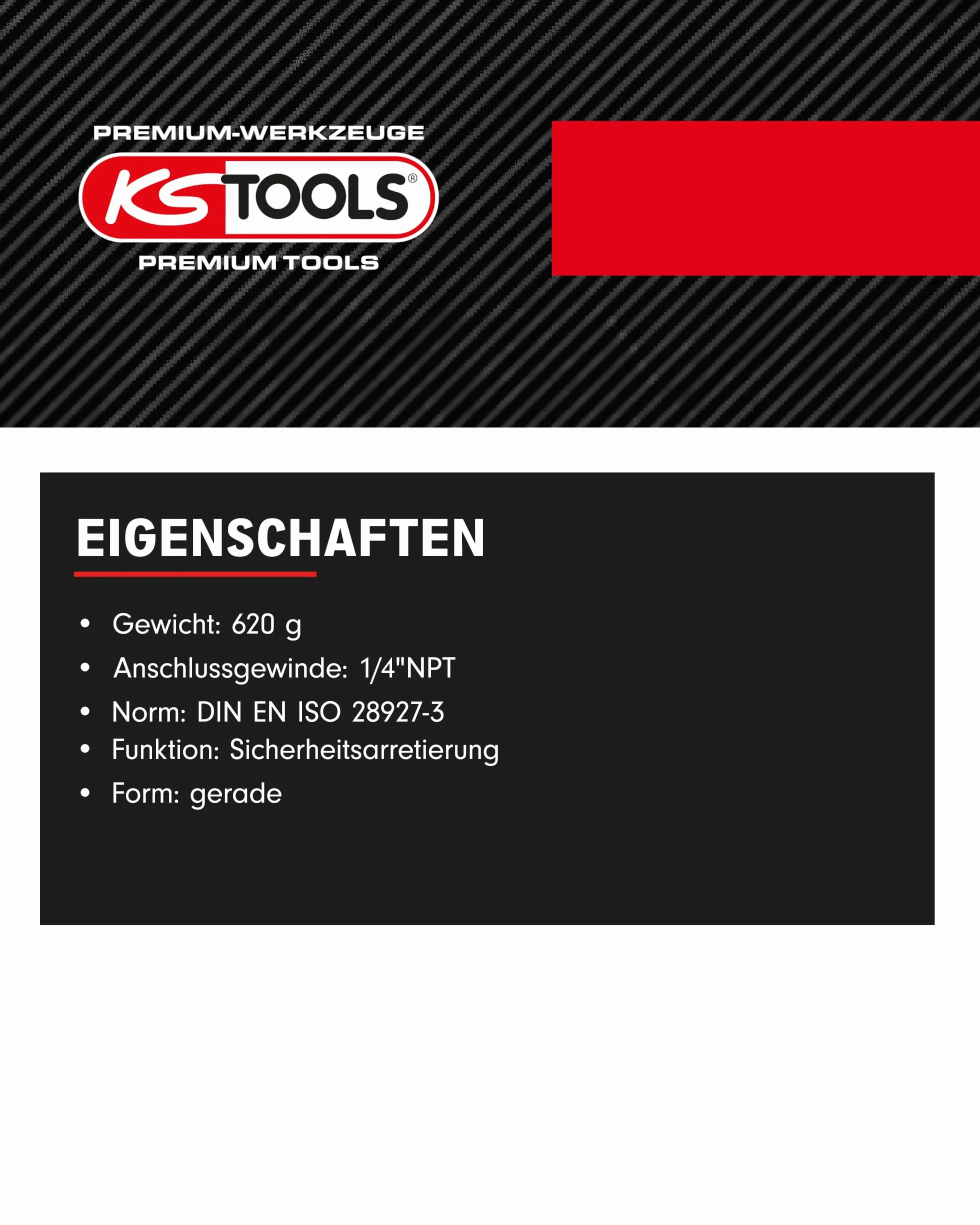 KS Tools 515.5410 Pneumatyczna szlifierka prosta 23.000 obr./min