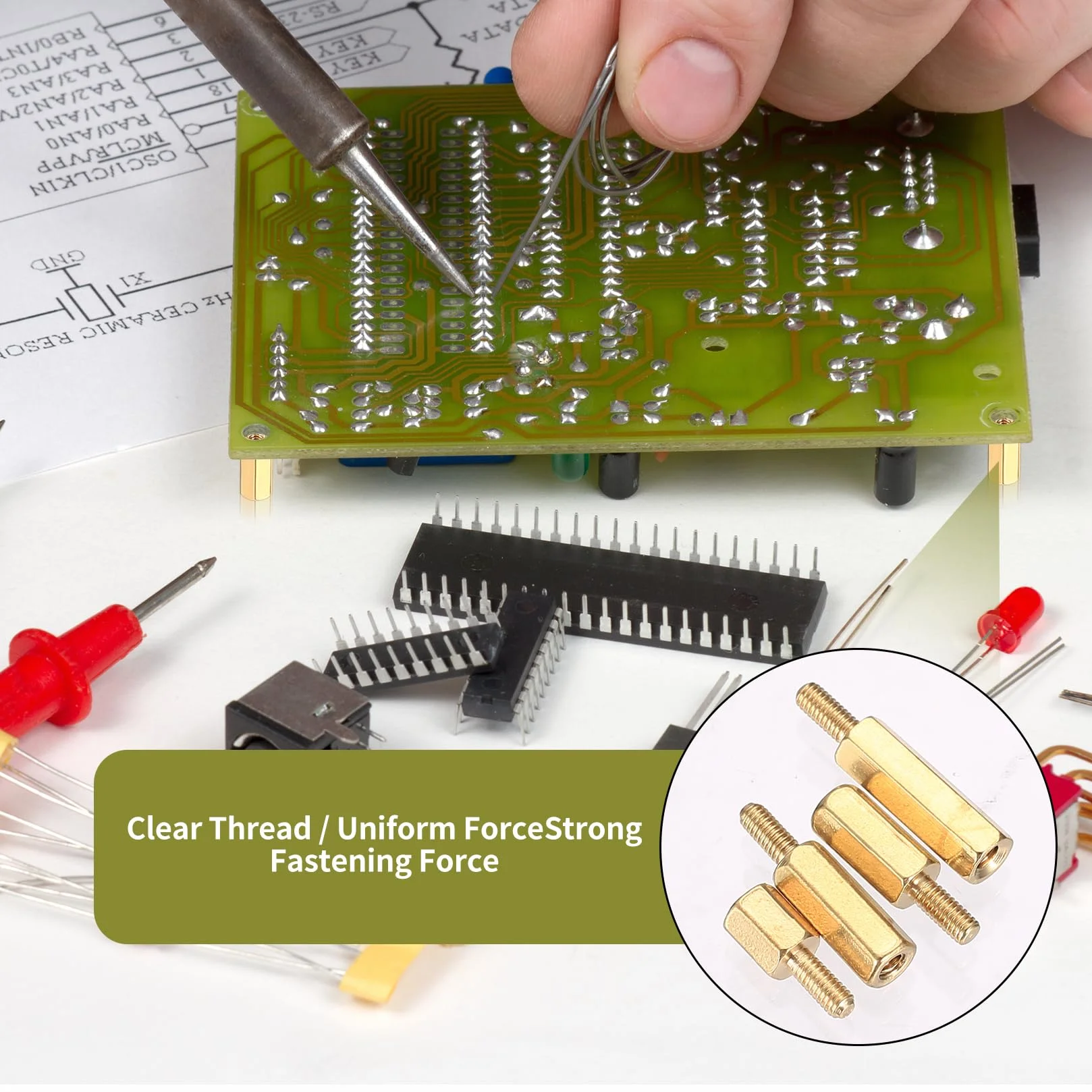Zestaw 320 sztuk M3 mosiężne sześciokątne śruby i nakrętki dystanse PCB