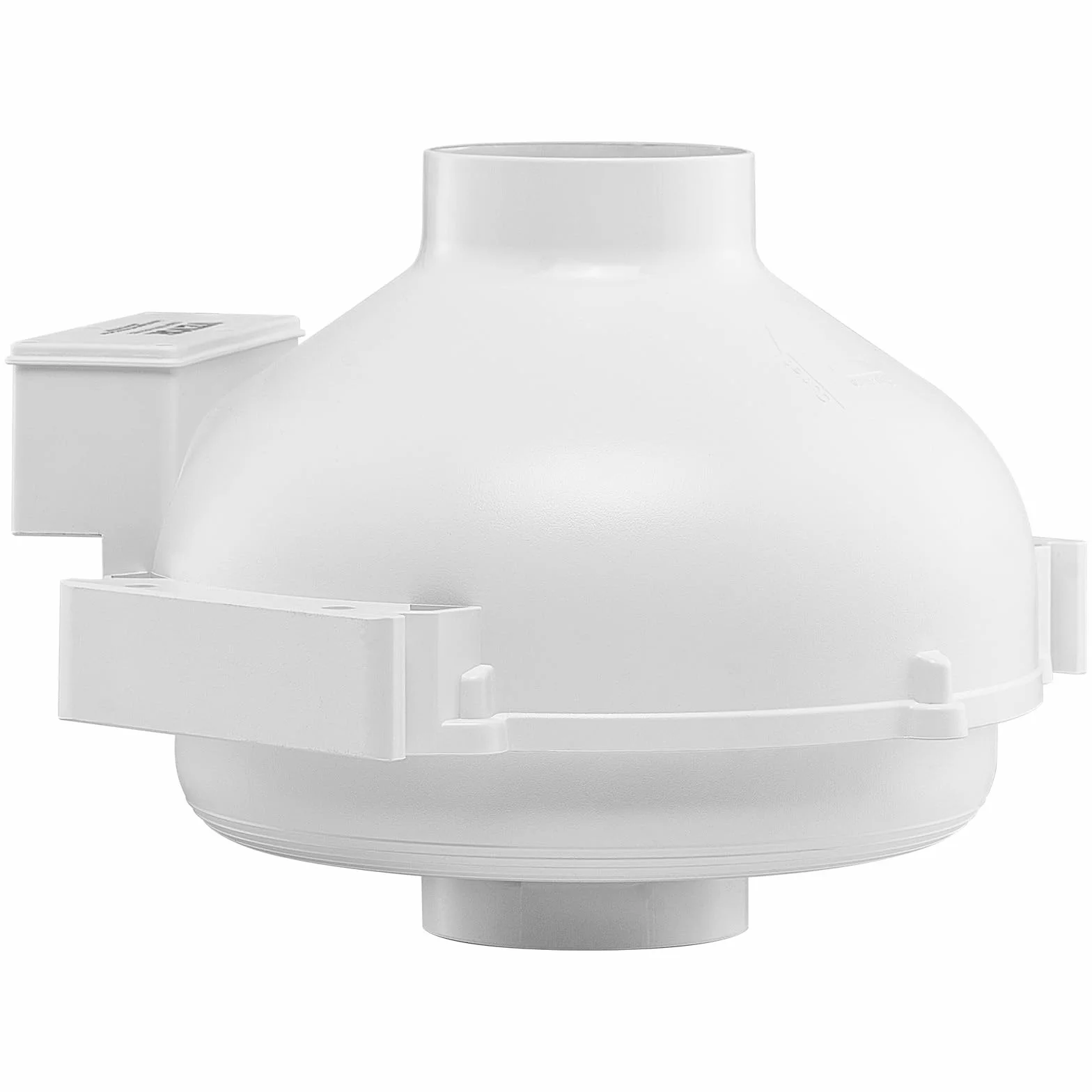 VEVOR 190 CFM Cichy Radon Zestaw instalacyjny wentylatora z 2 złączkami, wskaźnik ciśnienia, wodoodporny wentylator kanałowy in-line, 305 x 320 x 235 mm, biały