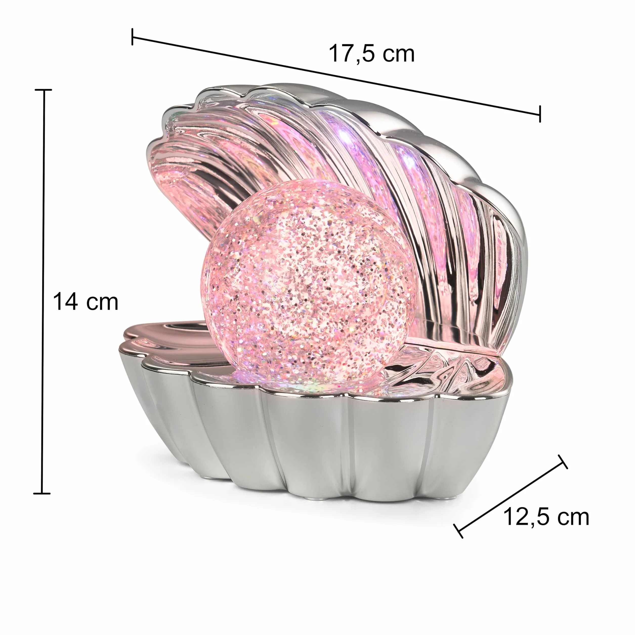 Reality Leuchten Lampa stołowa SHELLY R57731106, tworzywo sztuczne, chrom, 0,8 W LED, zmiana koloru