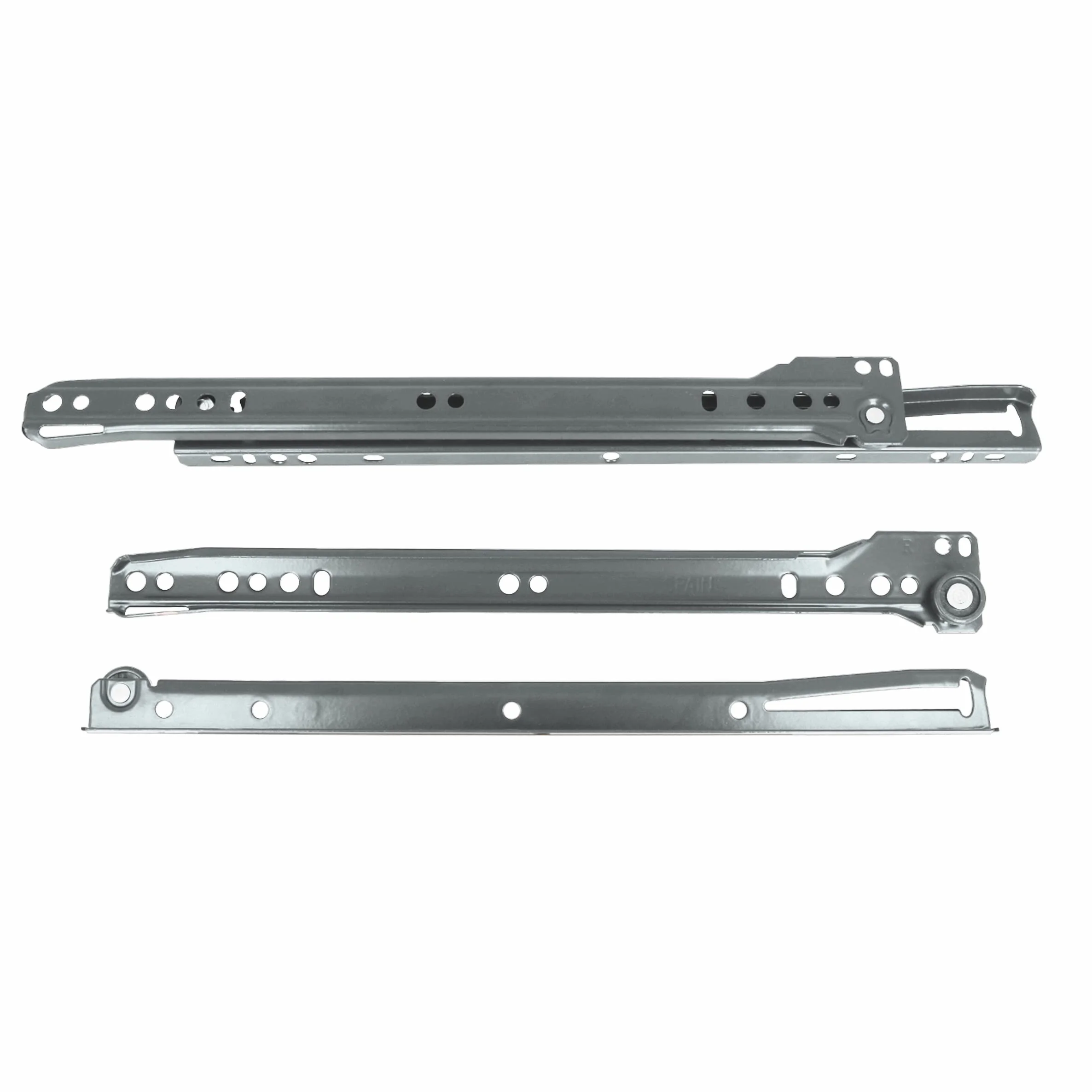 Amig Zestaw 2 metalowych prowadnic przesuwnych z kołami 350 mm 18 kg/para stal szary
