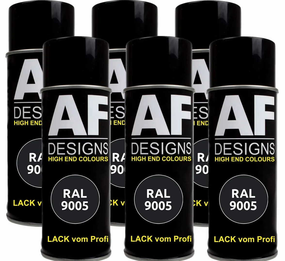 Alex Flittner Designs Lakier w sprayu, czarny, matowy RAL 9005, 400 ml