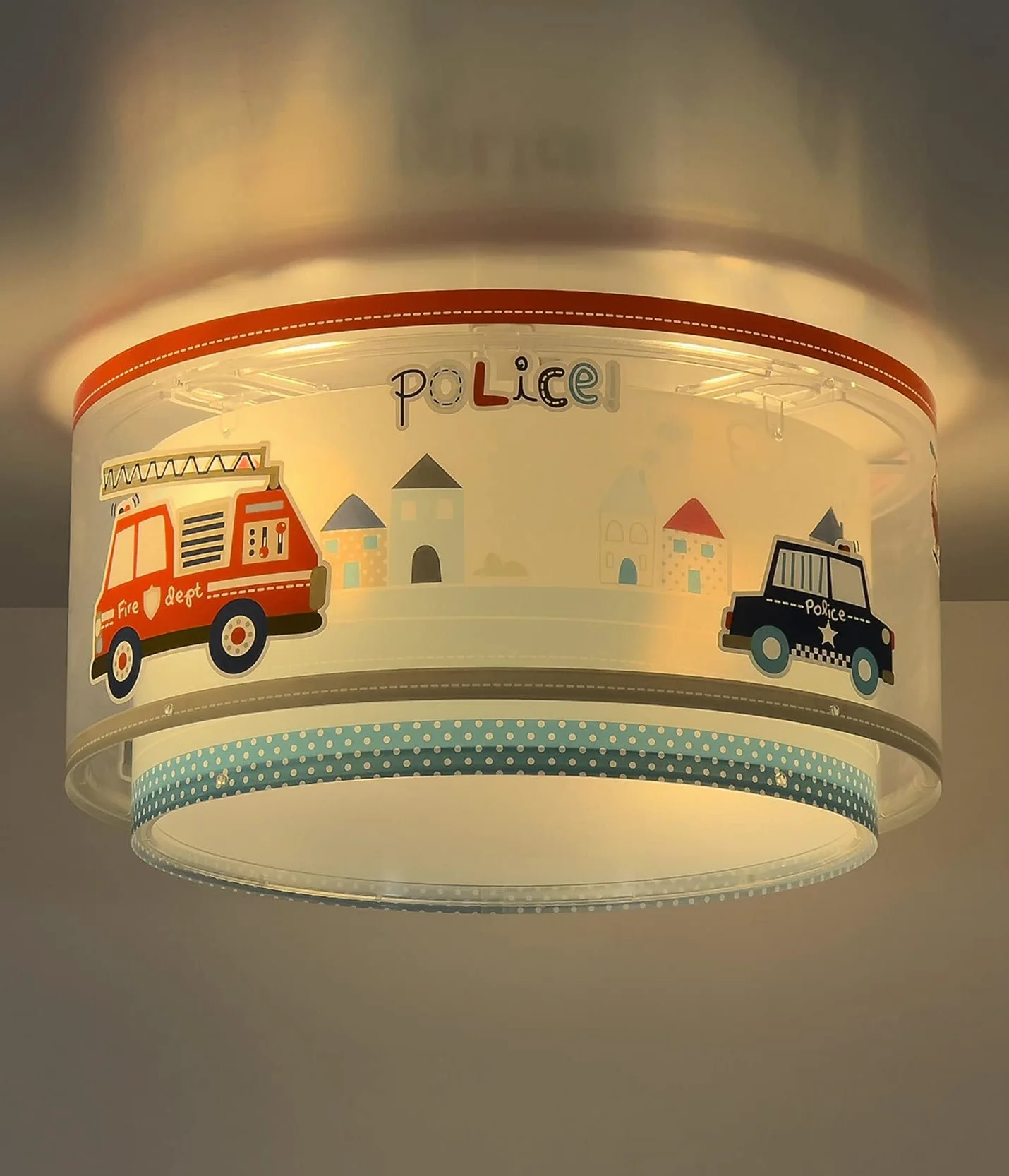 Lampa sufitowa dla dzieci Dalber Police Cars