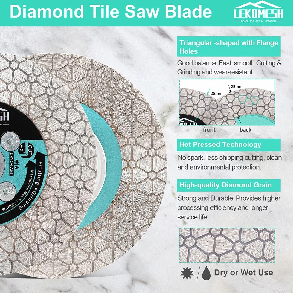Diamentowa tarcza tnąca 125 mm do cięcia płytek ceramicznych, marmuru, granitu, gwint M14