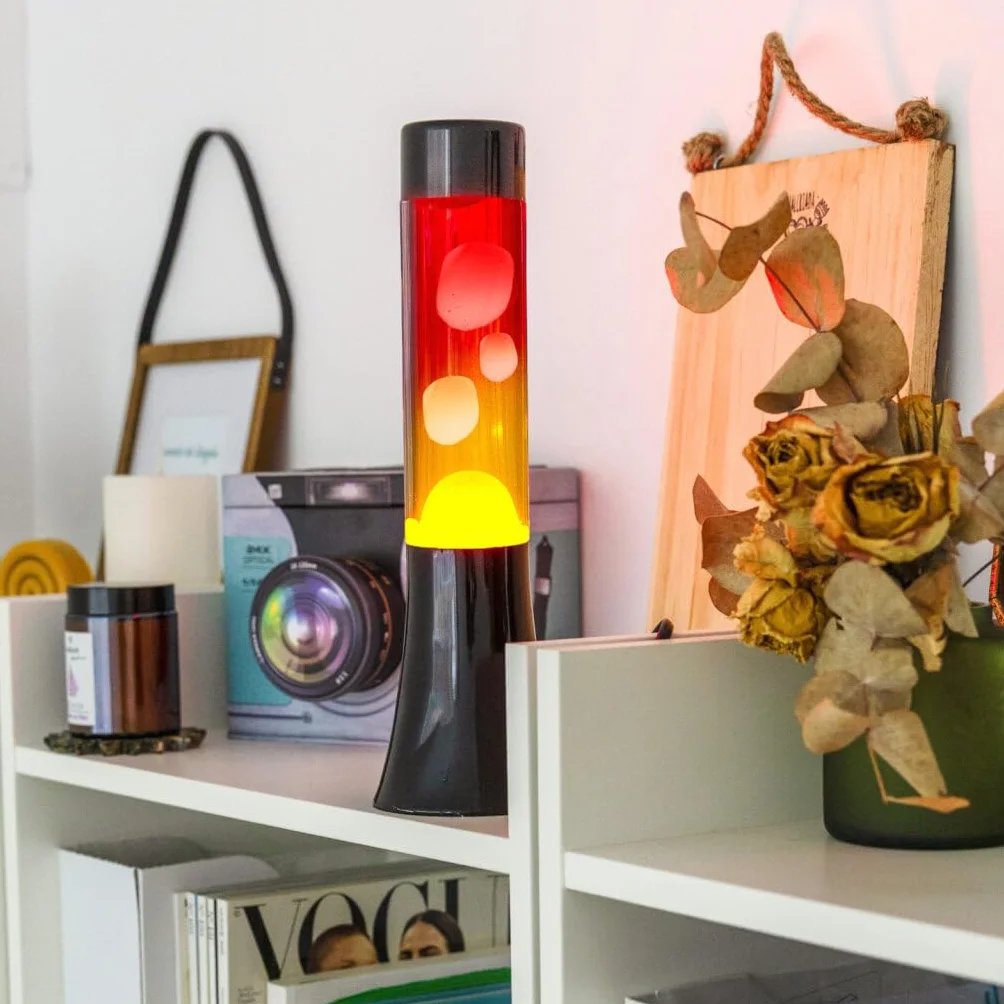 Fisura Lampa Lawowa Gradient 30 cm Czarna Podstawa Szkło Gradientowe
