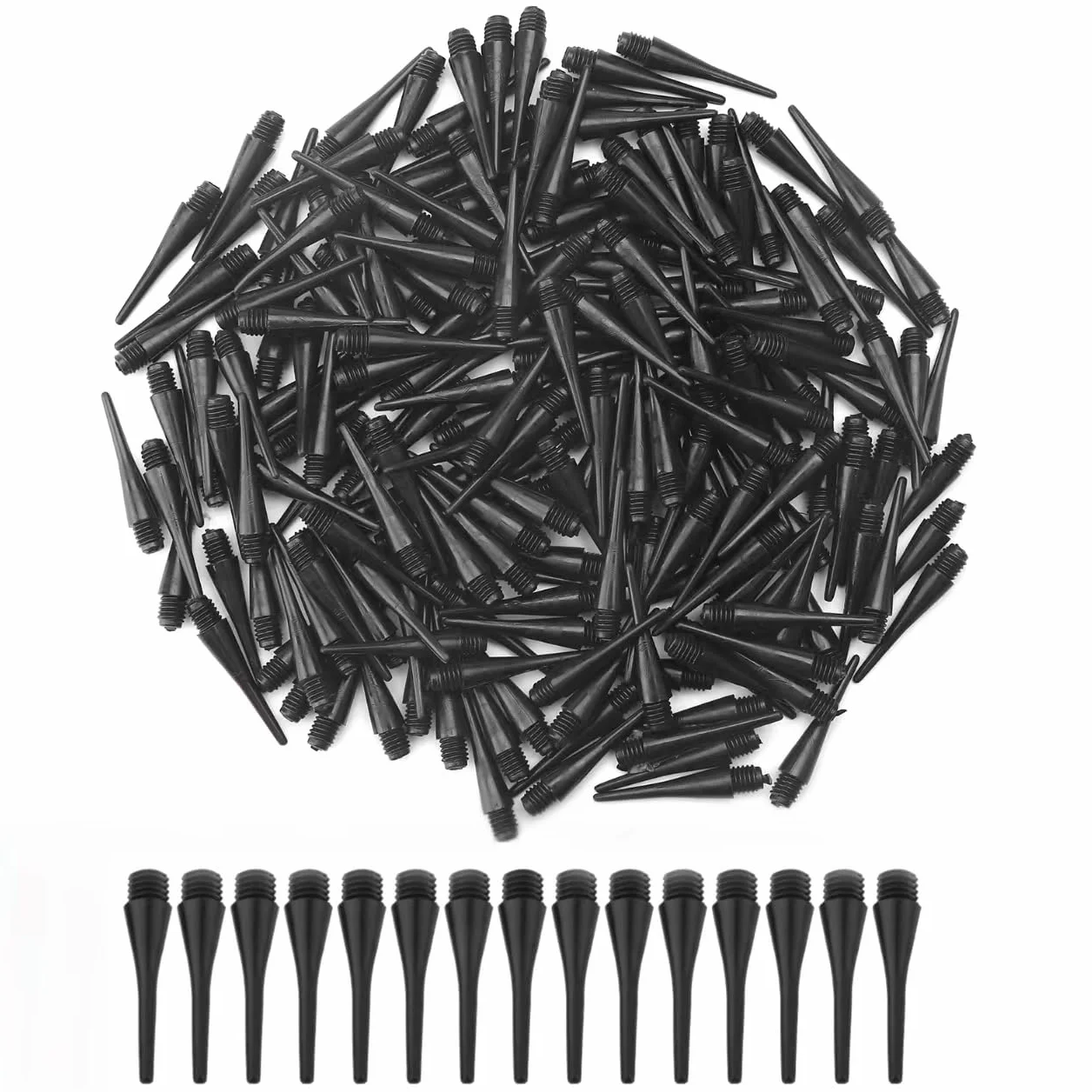 200 sztuk profesjonalnych końcówek do rzutek z tworzywa sztucznego, gwint 2BA, końcówki do softdartów, końcówki do softdartów, łatwe do wymiany, końcówki do softdartów, niełatwe do złamania