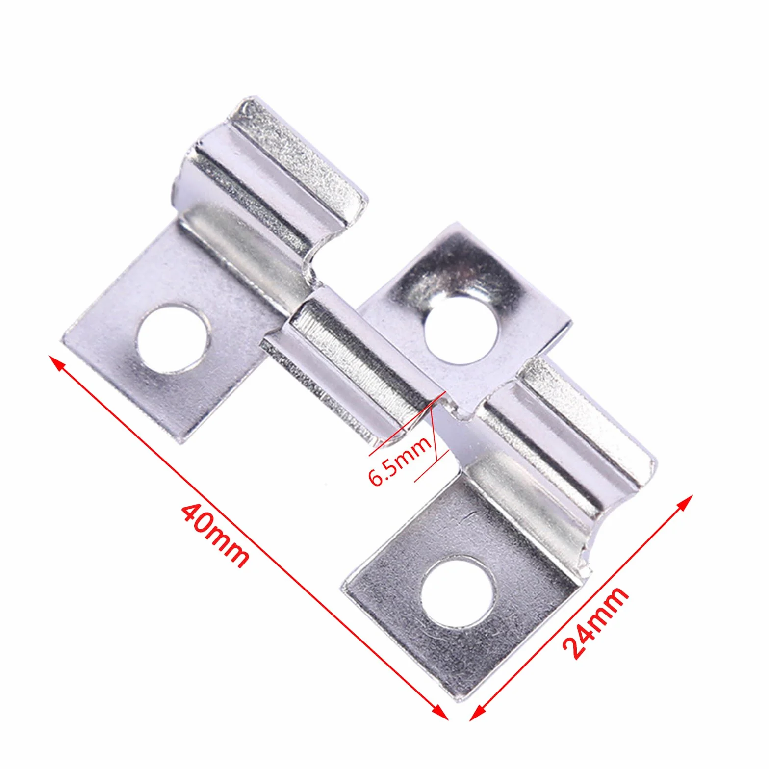 Klipsy WPC 100 sztuk, klipsy do tarasów, deski WPC 6,5 mm, klipsy mocujące ze stali nierdzewnej (100, srebrne, 6,5 mm)