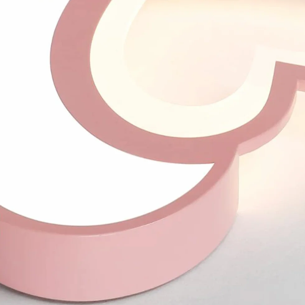 Lampa Sufitowa LED Kształcie Serca Nowoczesna Lampa Dziecięca Chłopcy Dziewczęta Lampa Do Sypialni Możliwość Przyciemniania Akrylowy Salon Jadalnia Pokój Dziecięcy Lampa Wisząca,Pink