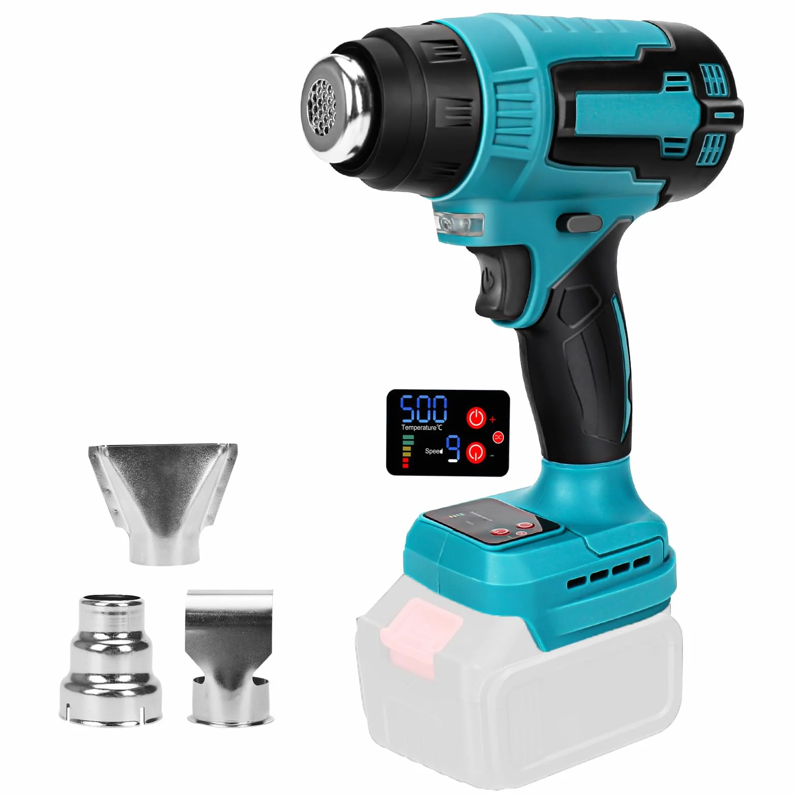 Pistolet na gorące powietrze Makita 18V 500°C LCD regulowana prędkość nawiewu