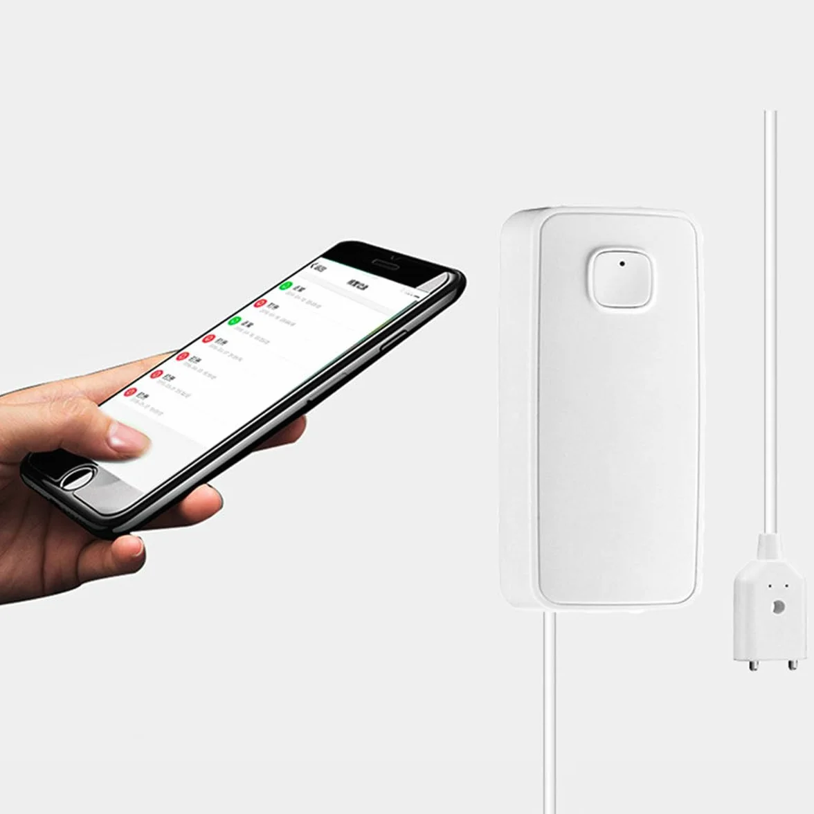 Inteligentny czujnik wody WiFi, detektor wycieku zgodny z Tuya Smart Life