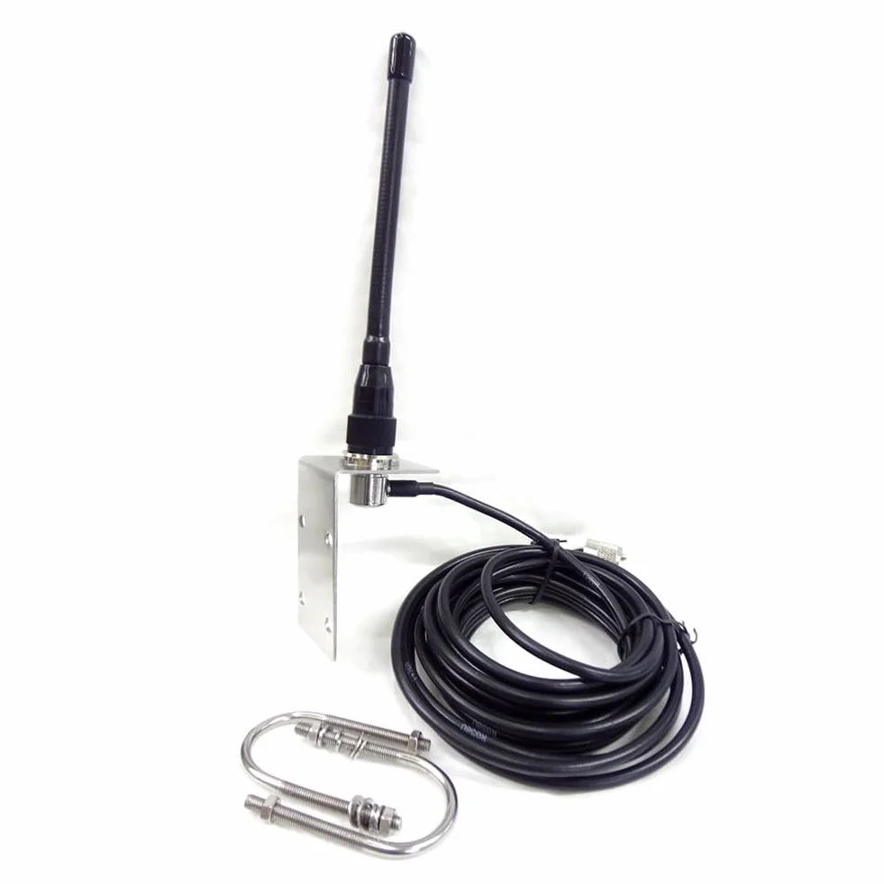 Części zamienne Antena morska VHF 156-163Mhz gumowa wodoodporna antena masztu z kablem 5M RG-58 do łodzi żaglówki jachtu