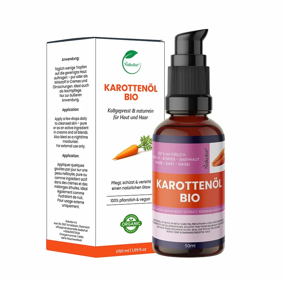 Bio Olej z Rzepki 50 ml – pielęgnacyjny i naturalny blask, 100% naturalny, bogaty w beta-karoten i witaminę A, do twarzy, ciała i masażu