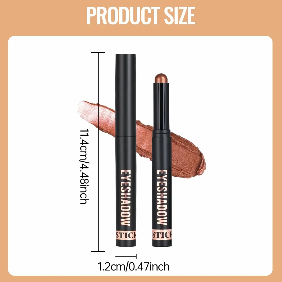 Cienie do powiek w sztyfcie, 8 * 2g Zestaw ołówków do cieni do powiek z brokatem i matowym, Eye Shadow Stick w kremie, łatwy w użyciu, tworzy kredki do oczu i długotrwały makijaż oczu (zestaw C)