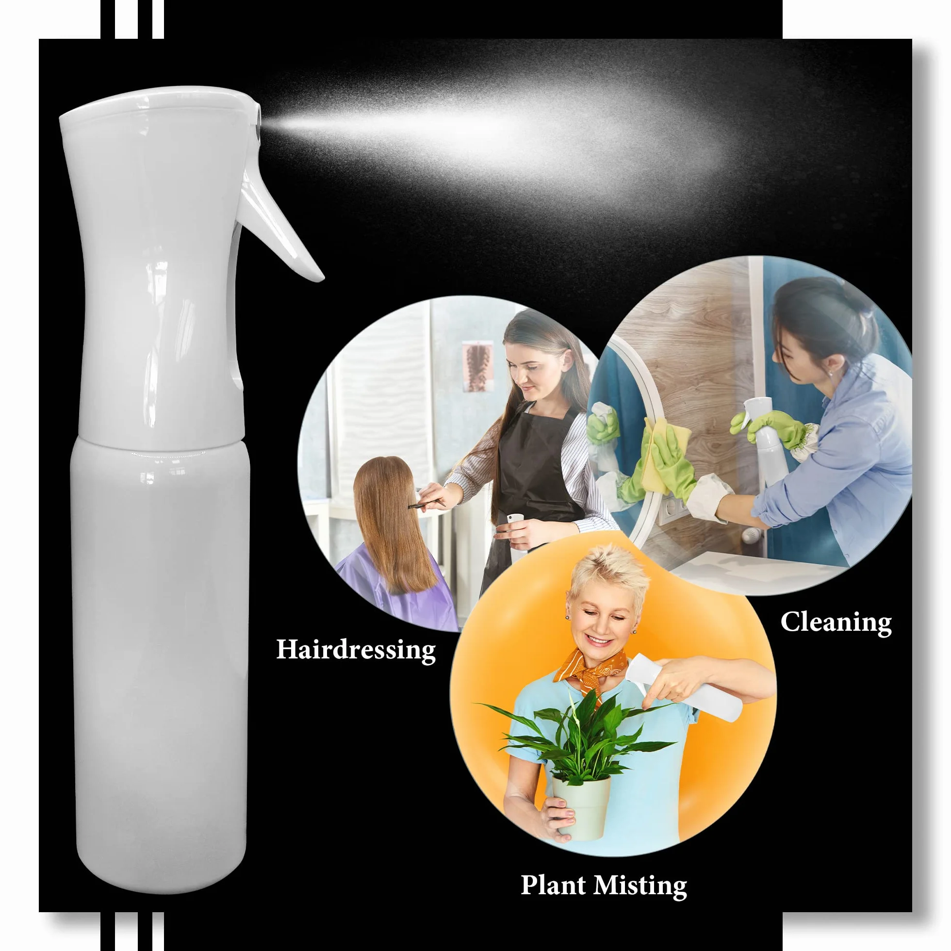 Opryskiwacz wody do fryzjerstwa 185 ml Środek dezynfekujący w sprayu, ciągły spray, waporyzator do butelek rozpylających, butelka z rozpylaniem Drobna mgła