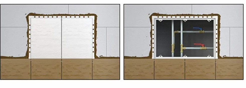 Magnetyczna klapa kontrolna do płytek 300 x 150 mm biała