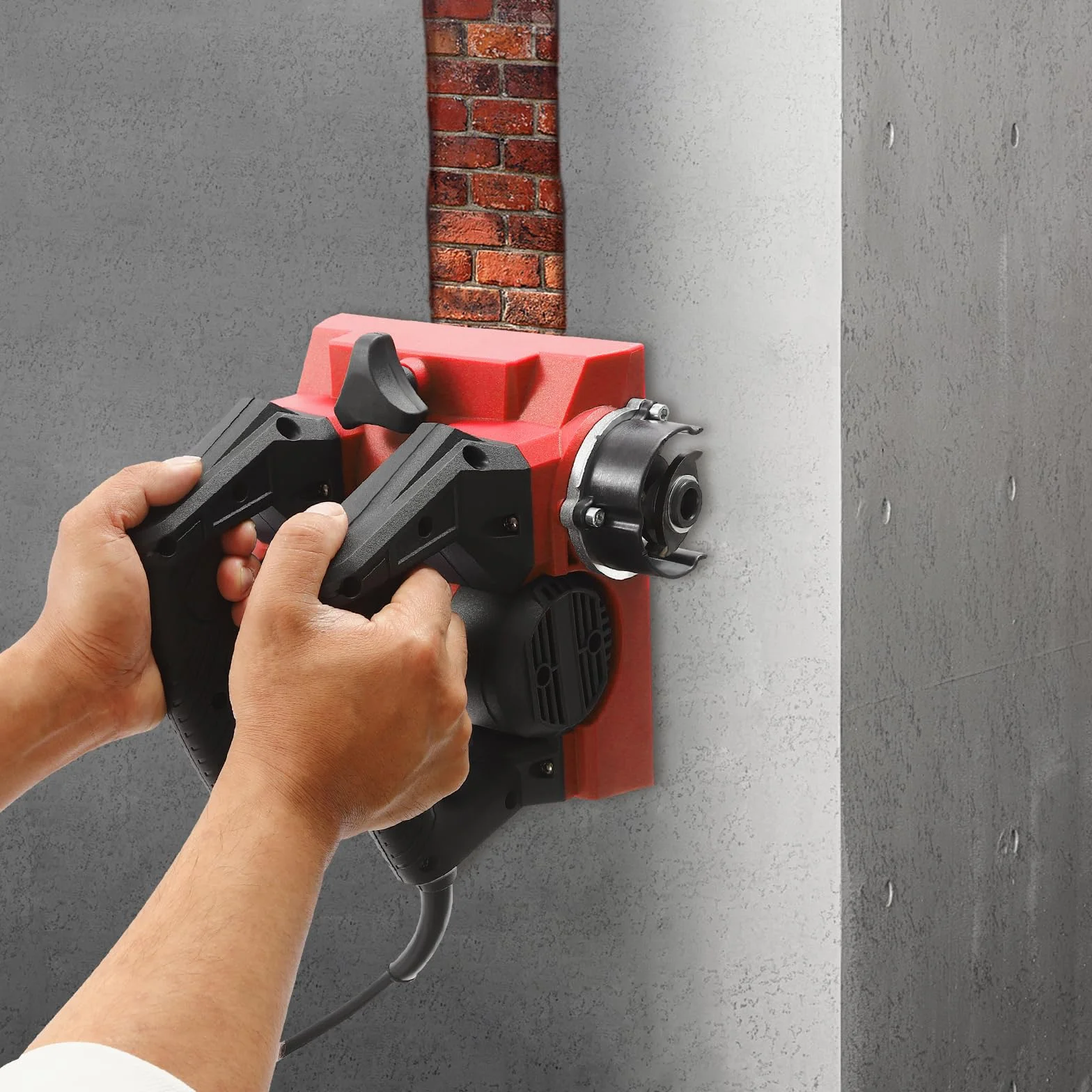 Elektryczna strugarka ścienna 1300 W, automatyczna szlifierka ścienna, frezarka murarska, regulacja głębokości 1-4 mm
