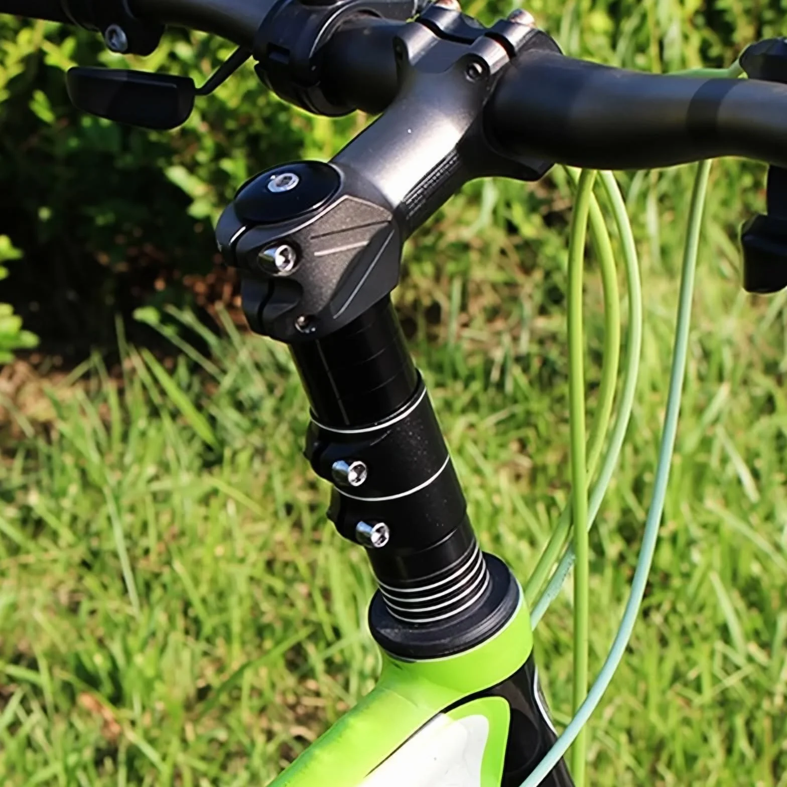 APOMOONS Podwyższenie kierownicy roweru z kluczem sześciokątnym, podwyższenie kierownicy z aluminium, kostka, podwyższenie kierownicy roweru MTB, 28,6 mm, do rowerów wyścigowych i miejskich (czarne