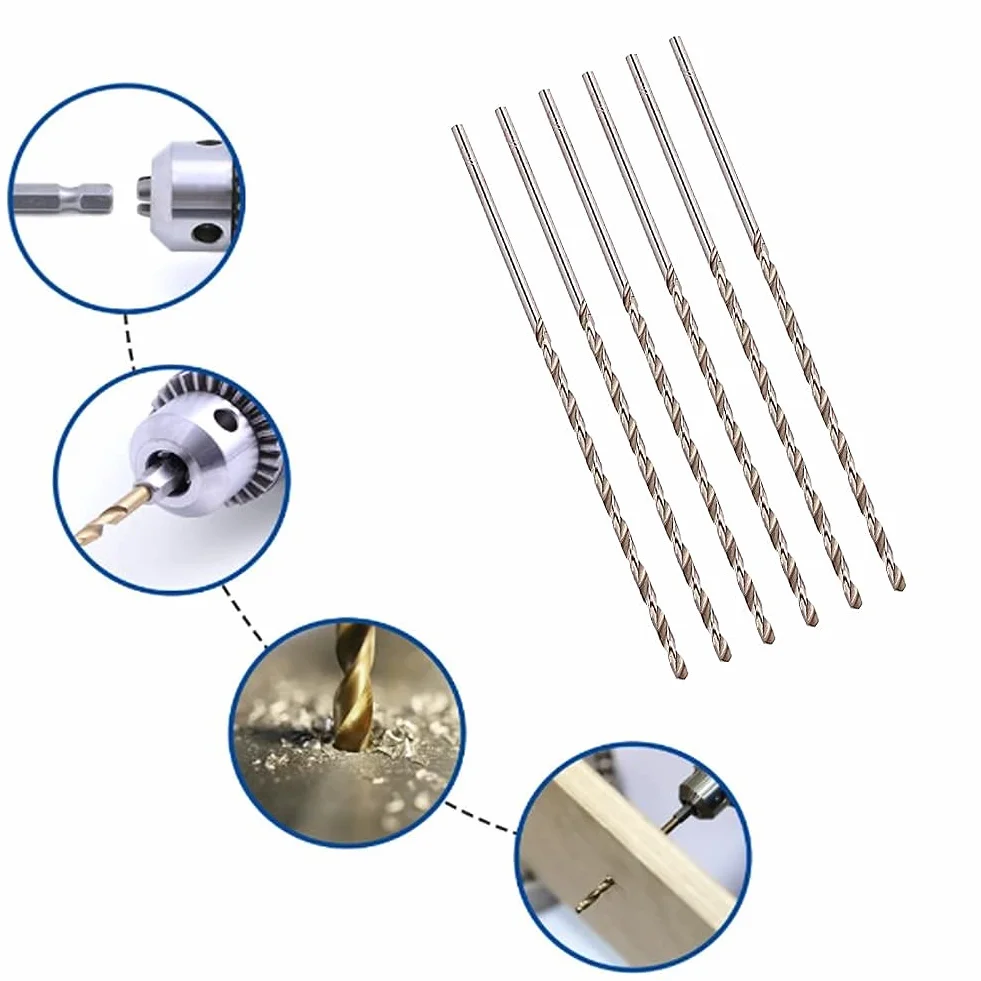 Wiertło spiralne HSS 3,5 mm 160 mm z prostym chwytem do drewna