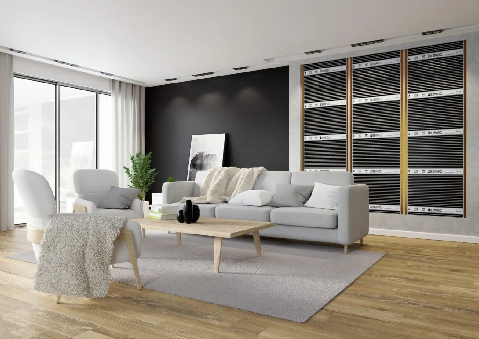 Termofol Folia grzewcza na podczerwień 140W/m2 1 m² Zestaw z termoregulatorem TF-H3 Ogrzewanie podłogowe ścienne sufitowe