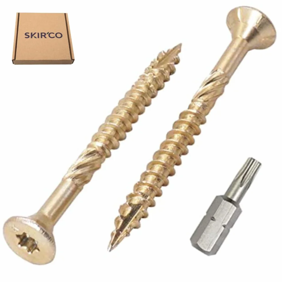 SKIR'CO uniwersalne śruby do drewna ocynkowanego 4,5 x 60 mm łeb stożkowy Torx typ 17 (50 szt.)