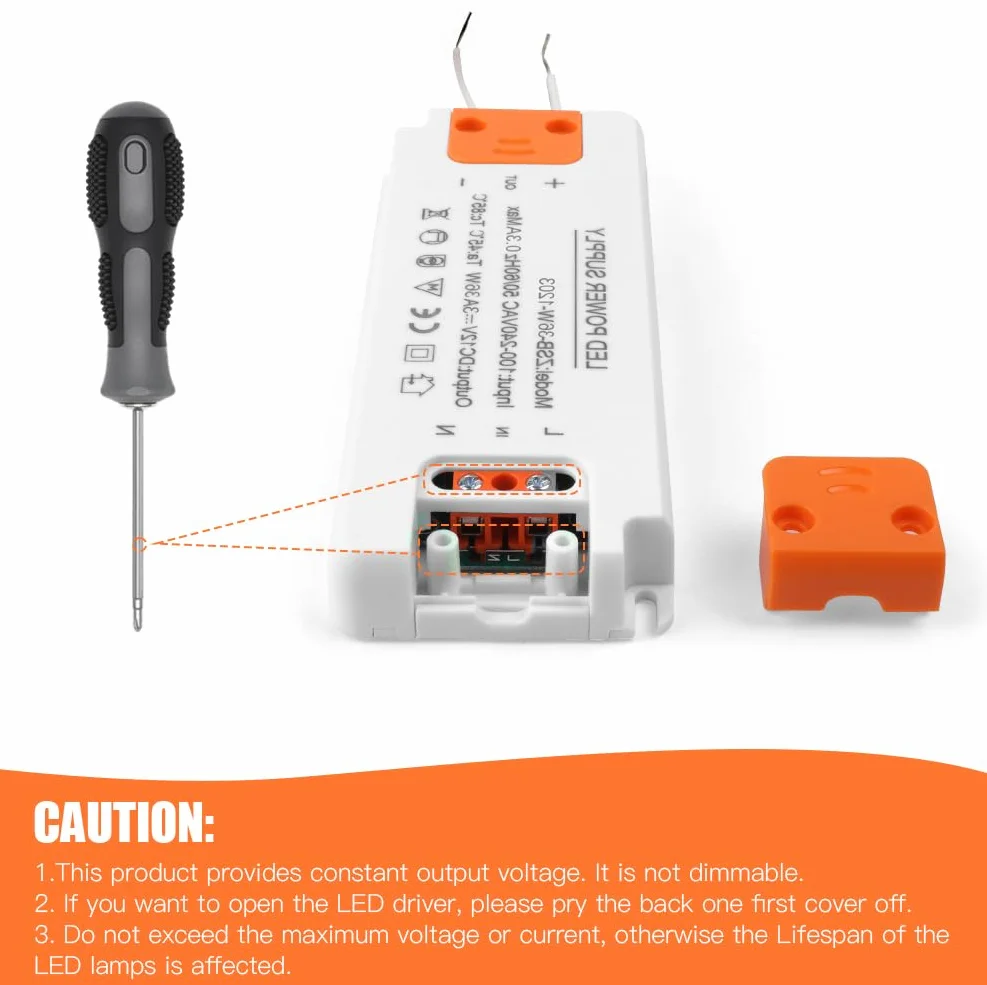 AXFEE Transformator LED 36W 230V na 12V do taśm LED zamiennik halogenowy