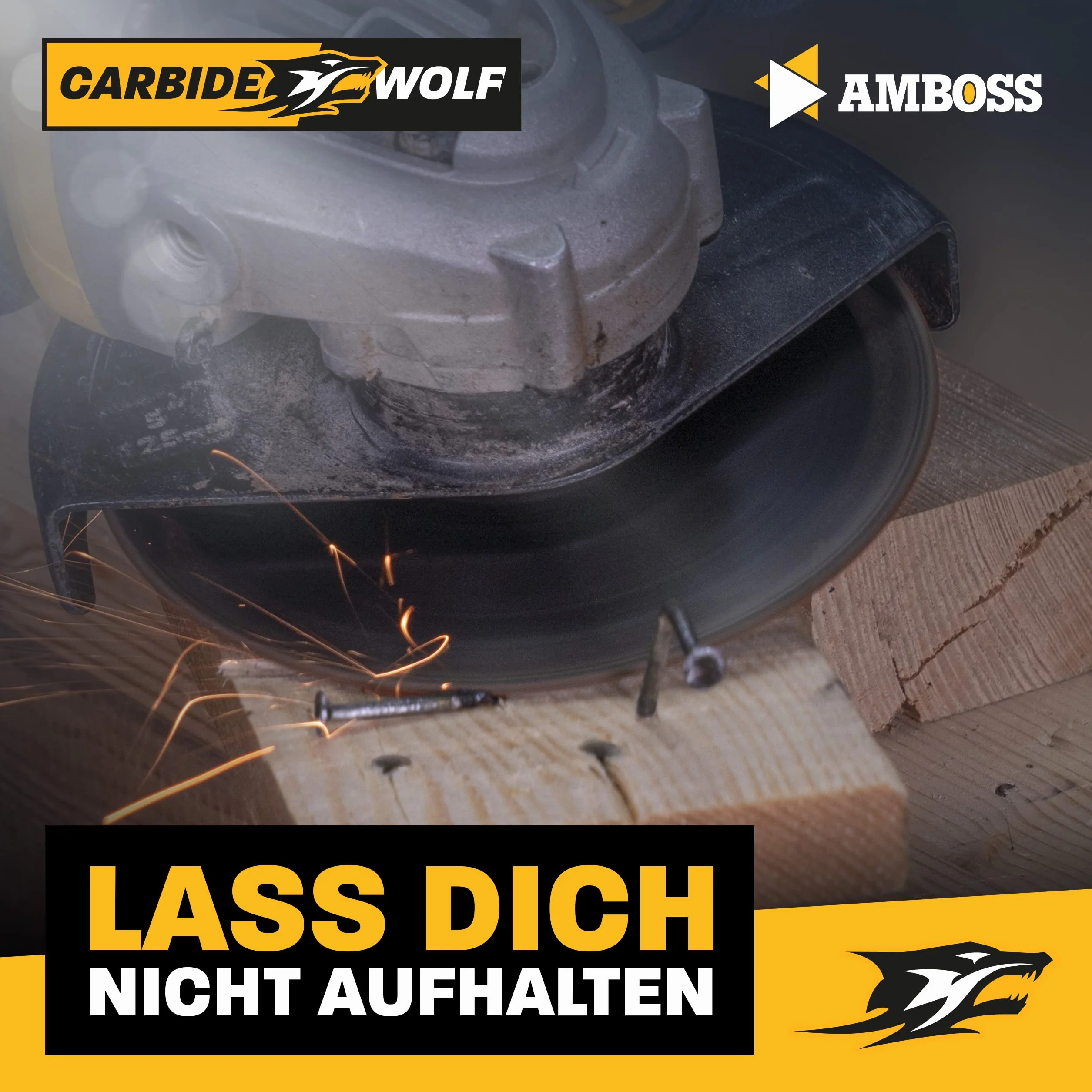 Amboss Carbide Wolf Ø 125 mm tarcza tnąca do szlifierek kątowych do drewna, tworzywa sztucznego, gipsu