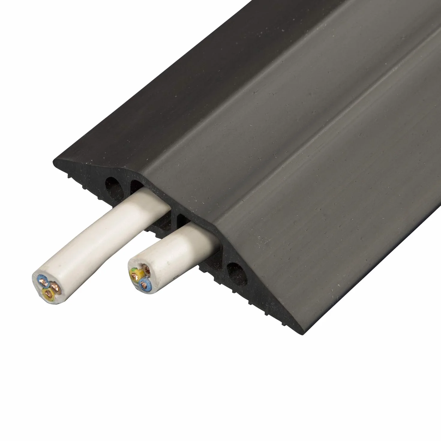 D-Line RFC83B/2C/9M średniej wytrzymałości łączona osłona kabla podłogowego 9 metrów 2 x wgłębienia na kabel 13 mm x 12