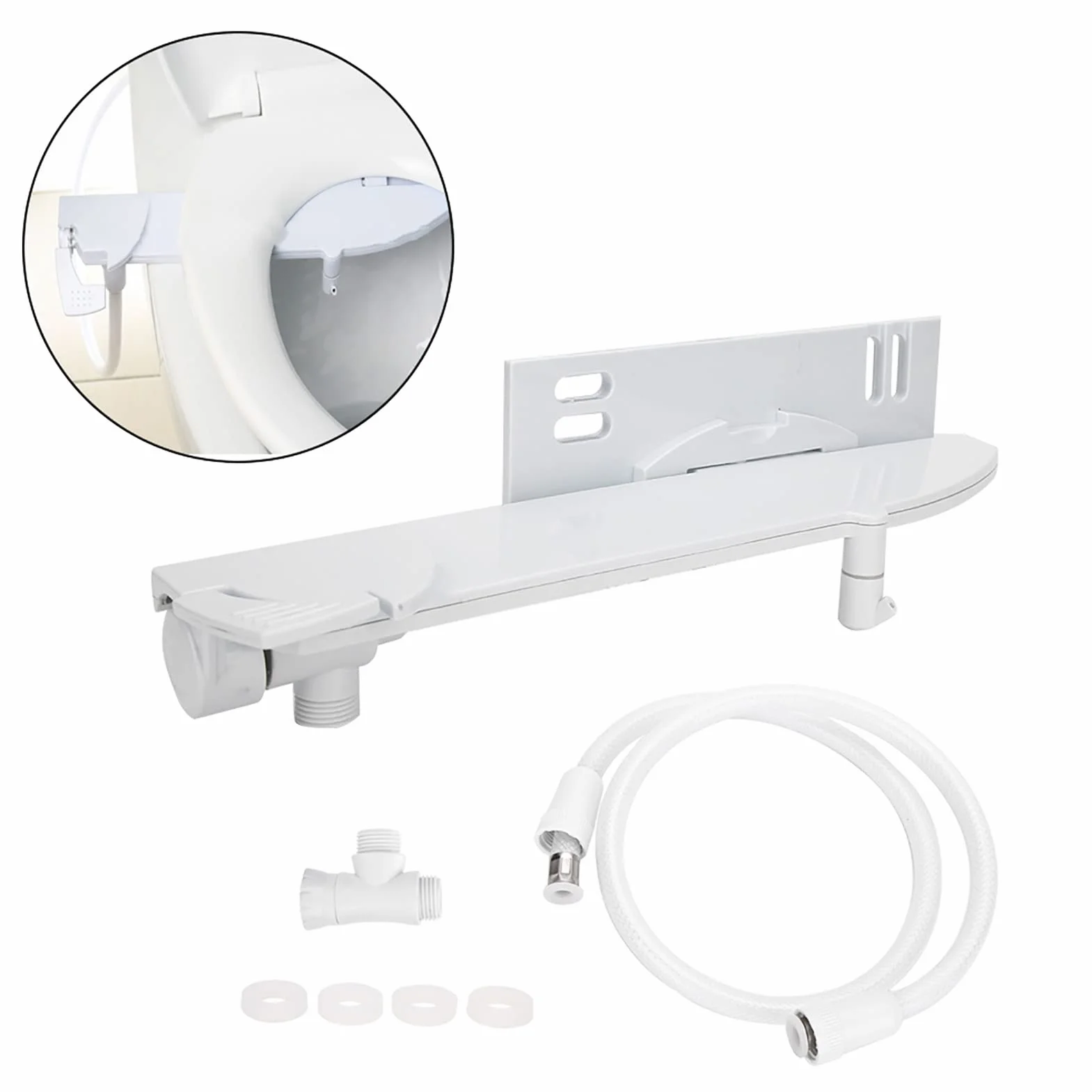 WC-Sprühreiniger ABS-Bidet-Sprayer Selbstreinigende Düse Handheld-Bidet-Toiletten-Sprayer Frischwasserspray frontale weibliche Waschung