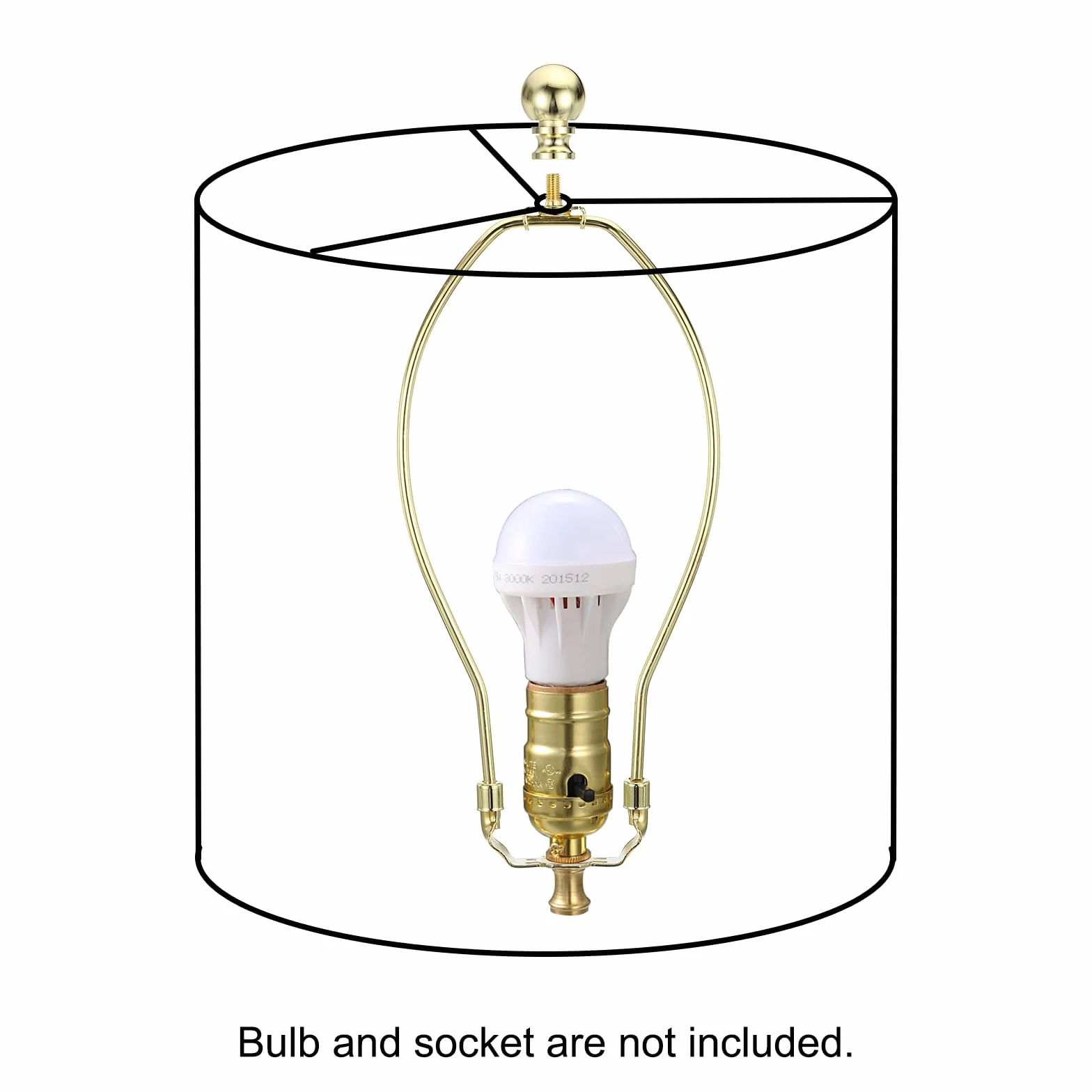 PATIKIL Zestaw harfy lampowej 30 cm, 2 zestawy zdejmowanych oprawek klosza lampy, akcesoria do oświetlenia DIY, złoty odcień