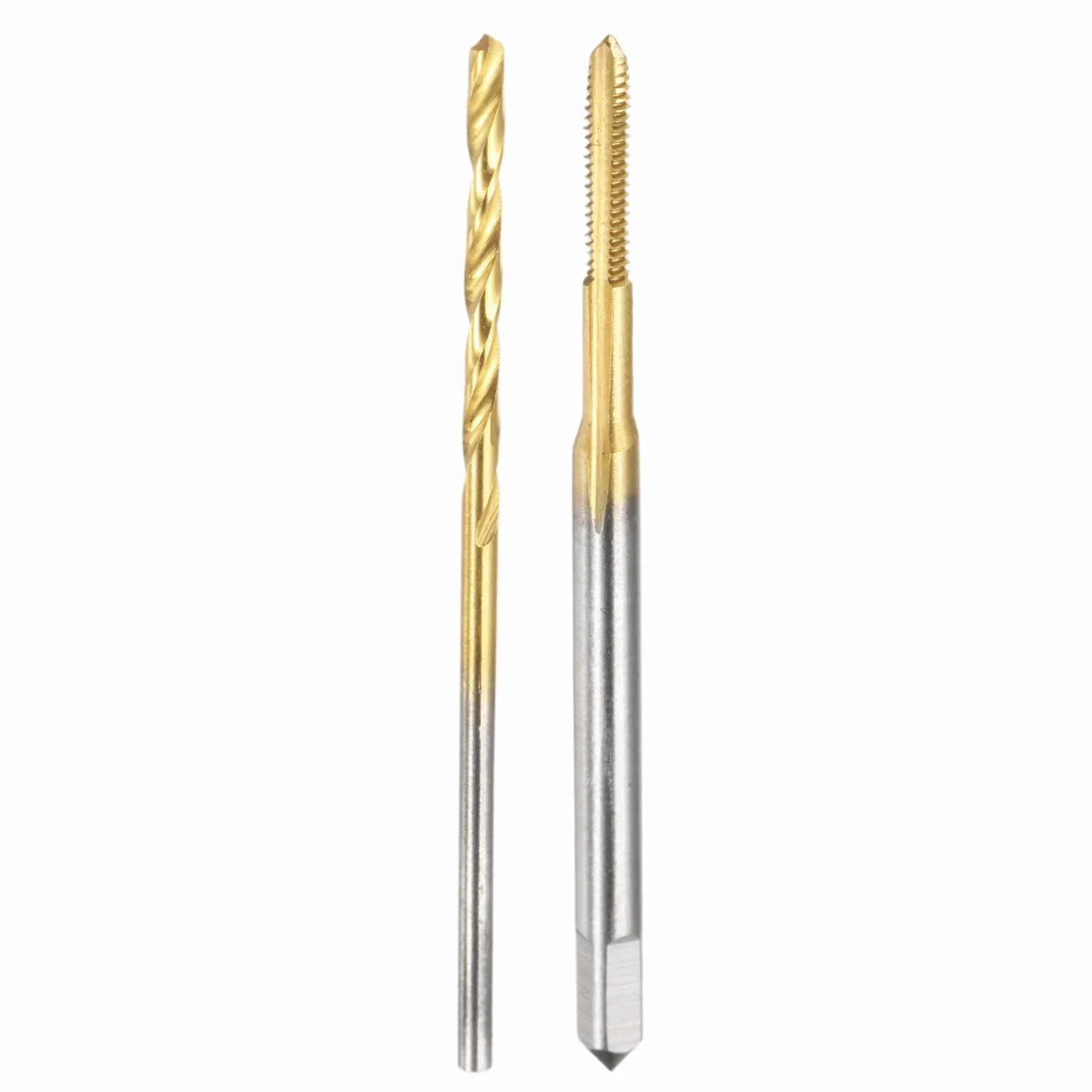 QUARKZMAN Zestaw wierteł i gwintowników M2 x 0,4 prosty rowek śruba gwintowana 1,6 mm wiertło spiralne powlekane tytanem HSS-6542